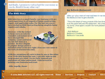 BMK Interiors Website