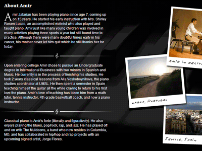 Jafarian Piano Studios Website
