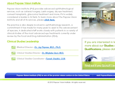 Pepose Vision Website